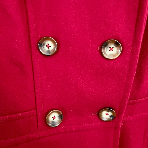 EUC Michael Kors Red Pea Coat Size Small - Picture 3 of 12